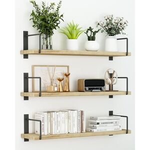 NIB Floating Shelves, 24 Inches, Easy to Install, Wall Mounted, Set of 3